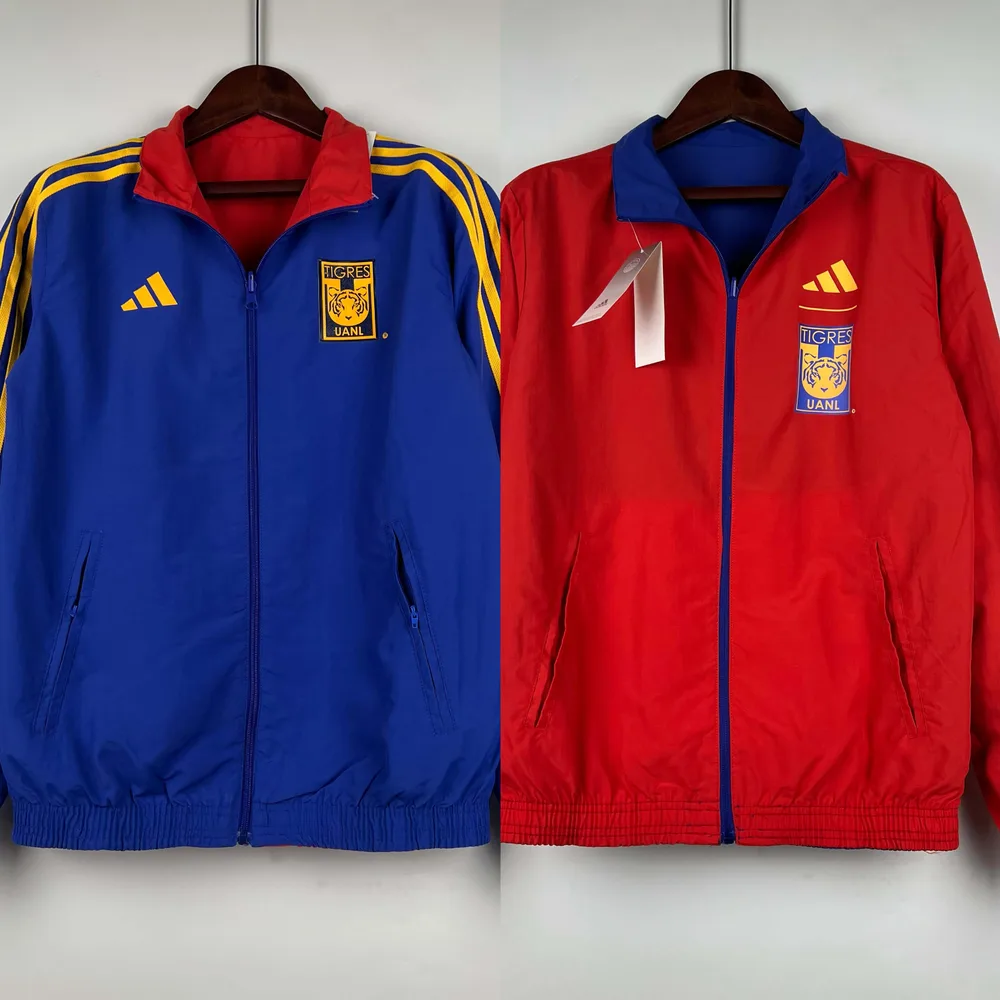 2023/2024 Tigres Reversible Windbreaker(Blue-red)Soccer Jersey  — main view