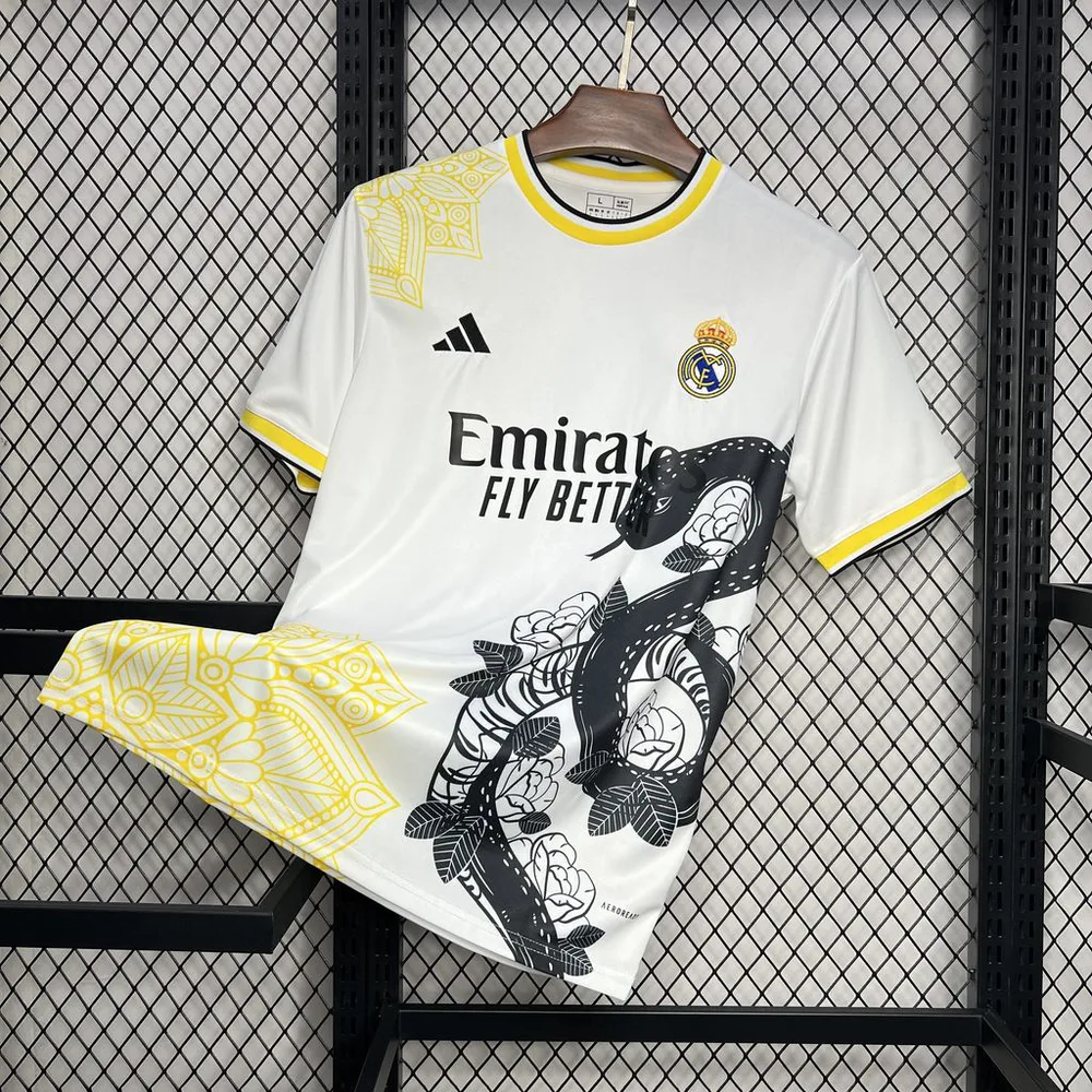 2024/2025 Real Madrid White and Black Mamba Special Edition Jersey  — main view