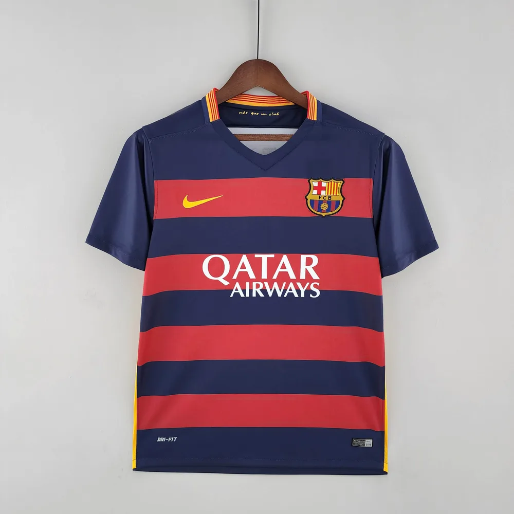 Camisa de Futebol Retro Barcelona Casa 2015/2016  — main view