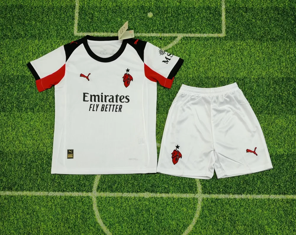 2025/2026 AC Mailand Auswärts Fußballtrikot AAA fan-gradät Kindergröße — main view