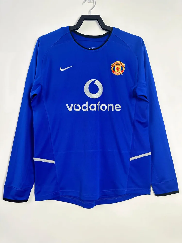 2002-2003 Retro Manga Longa Manchester United Third Away Camisa de Futebol  — main view