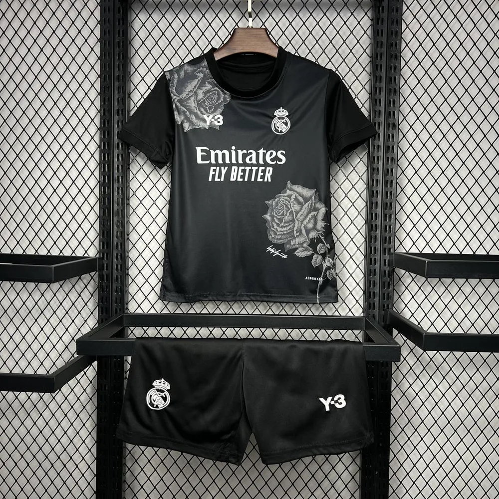 Camiseta de Fútbol Real Madrid Y-3 Edición Especial Negra 2024/2025  Talla Infantil — main view
