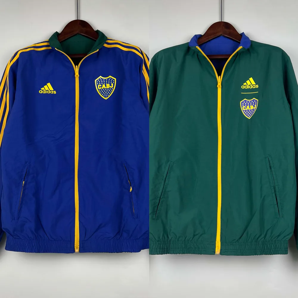 2023-2024 Boca Juniors Coupe-Vent Réversible (Bleu-Vert) Maillot de Foot  — main view