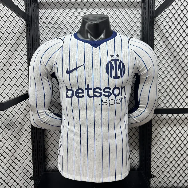 Camisa de Futebol Inter de Milão 2026/2027 Fora Manga Longa Versão Jogador   — main view