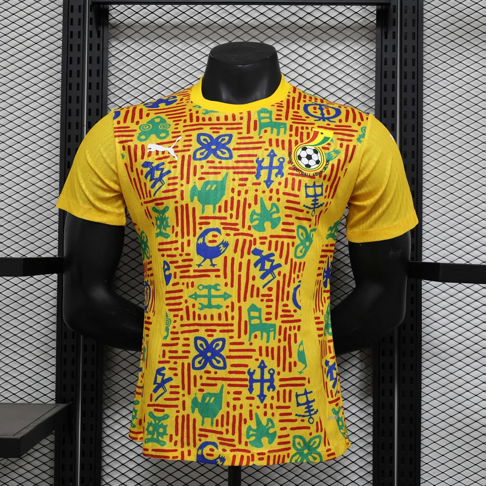 2025/2026 Spielerversion Ghana Nationalmannschaft Trainingskleidung Fußballtrikot  — main view