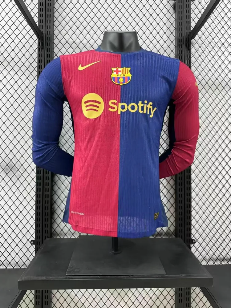 2024/2025 أكمام طويلة برشلونة المنزل جودة تايلاندية — main view