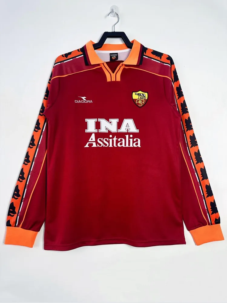 1998-1999 Retro Manga Longa Roma Uniforme Casa Jersey Futebol  — main view