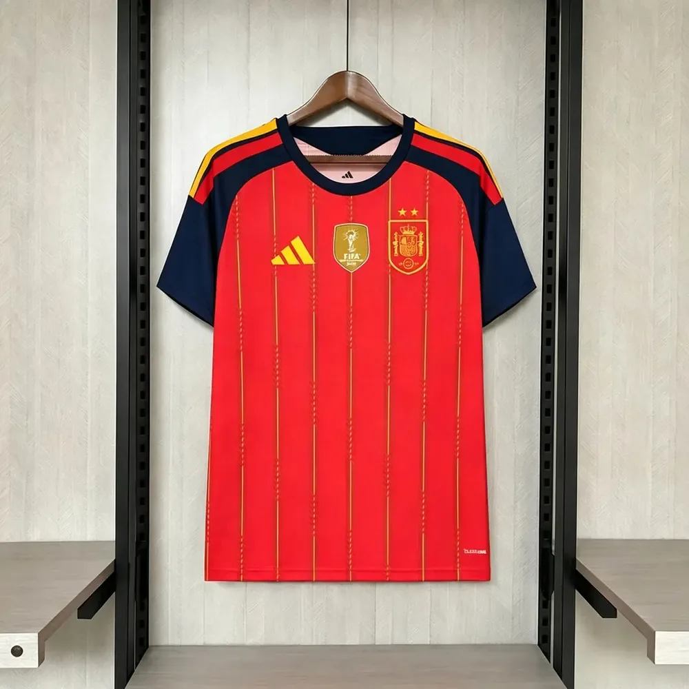 Camisa de Futebol Casa Dupla Estrela Campeã da Seleção Espanhola de 2026   — main view