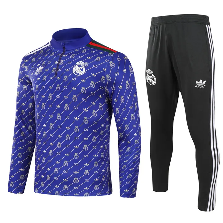 2024/2025 Real Madrid Púrpura Real Conjunto de Entrenamiento de Media Cremallera Camiseta de Fútbol  — main view