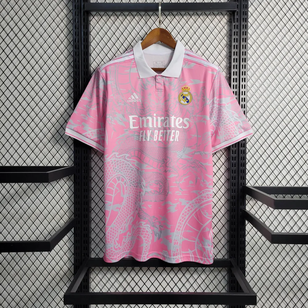 2023/2024 Real Madrid Camiseta de Fútbol Dragón Chino Rosa  — main view