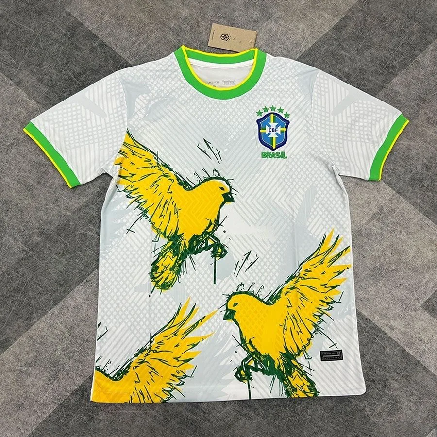 2025/2026 Brasilien Heiliger Vogel weißes Fußballtrikot  — main view