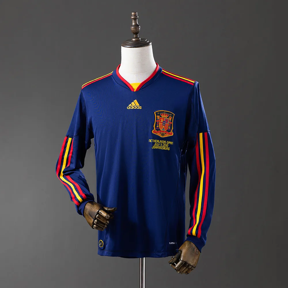 2010 Retro Spain Away Long Sleeve Jersey  — main view