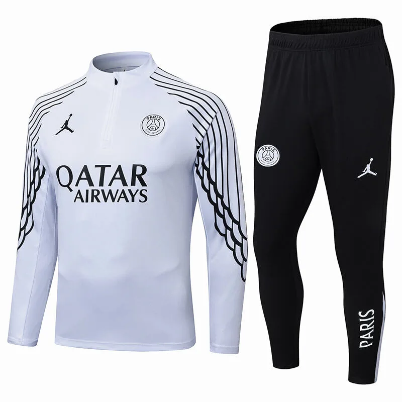 2025/2026 Psg Paris Saint-Germain Half-Pull Training Suit Blanc Set — main view