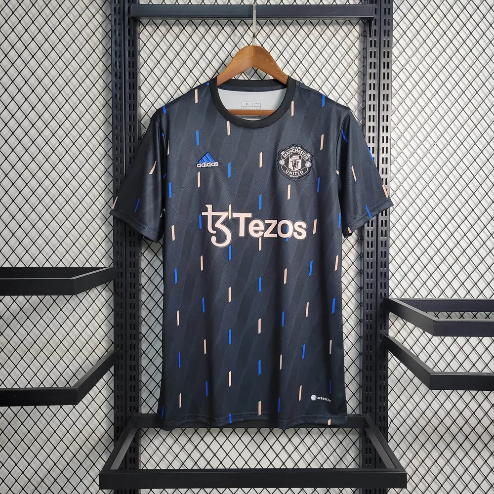 2022/2023 Manchester United Training Wear Black Football Shirt  — main view