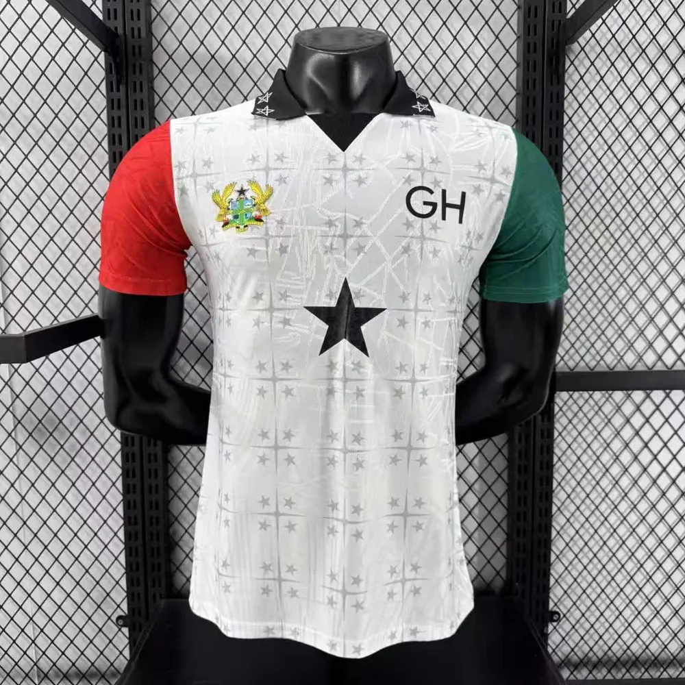 2026 Spielerversion Ghana Nationalmannschaft Sonderedition Weiß Fußballtrikot   — main view
