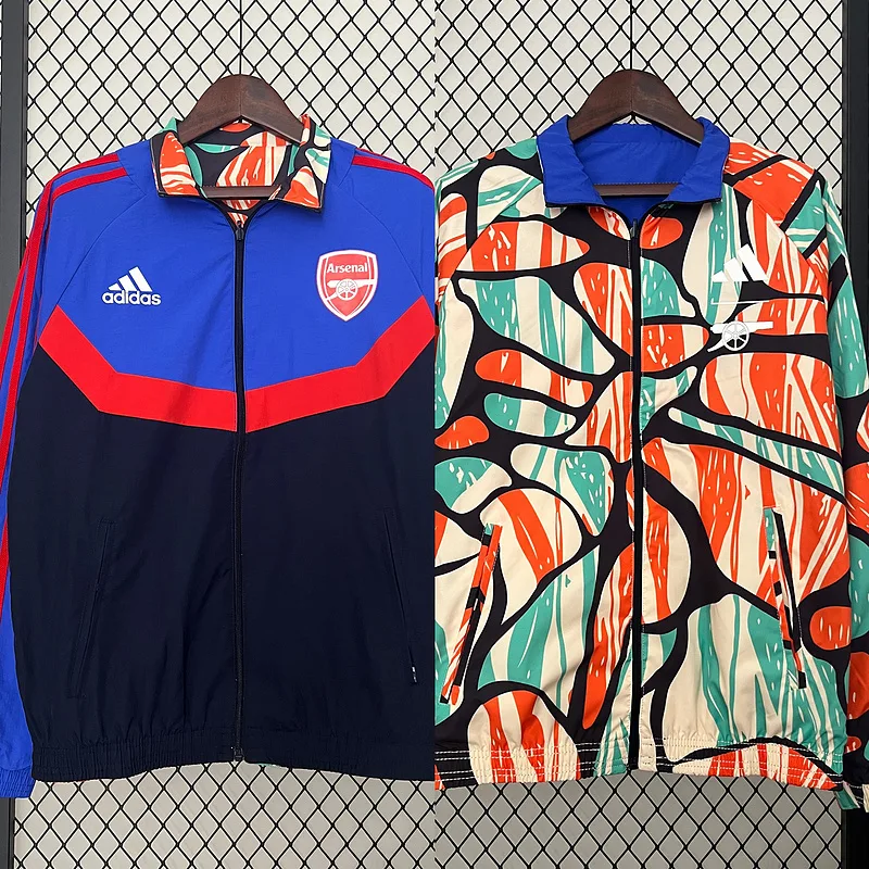 Maillot de football coupe-vent réversible bleu Arsenal 2024-2025  — main view