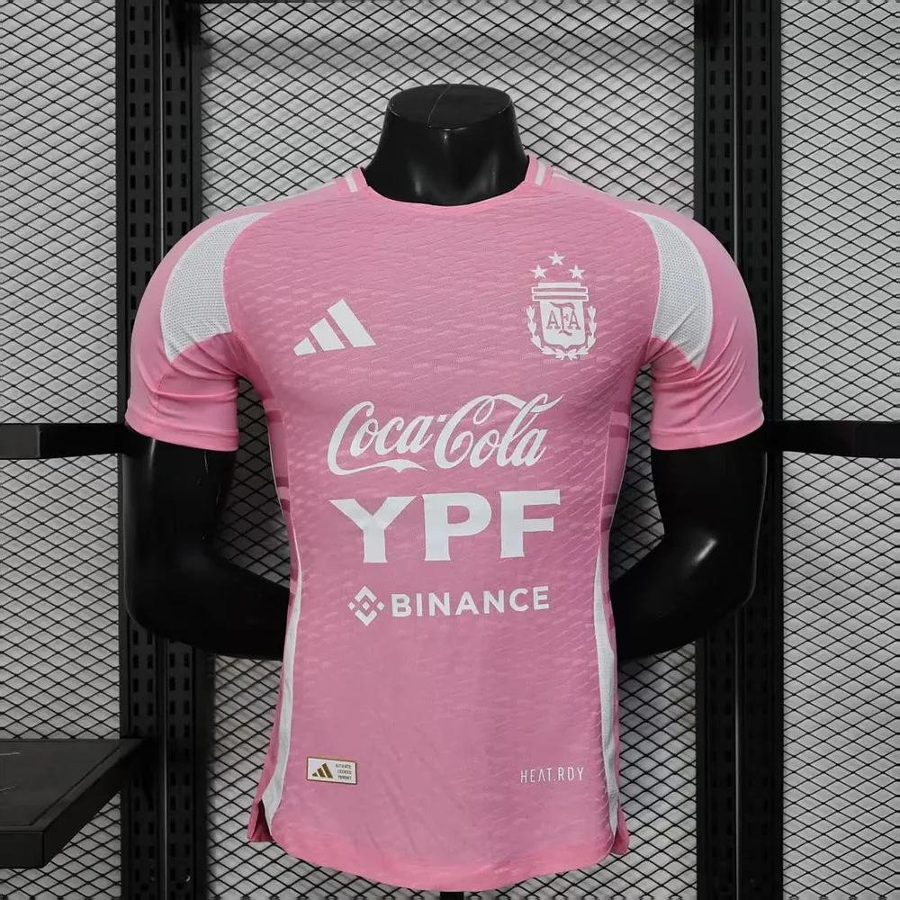 2025/2026 Camiseta de Entrenamiento Argentina Versión Jugador Rosa AAA calidad aficionado — main view