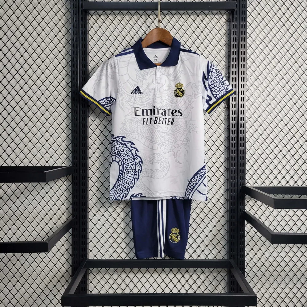 Maillot Real Madrid Dragon Chinois Blanc Taille Enfant 2022/2023 — main view