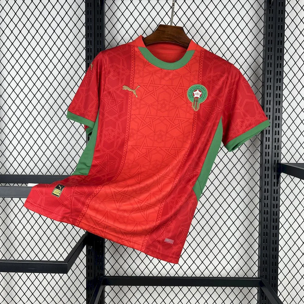 Camiseta de Fútbol Local 2025 de la Selección de Marruecos AAA calidad fan — main view