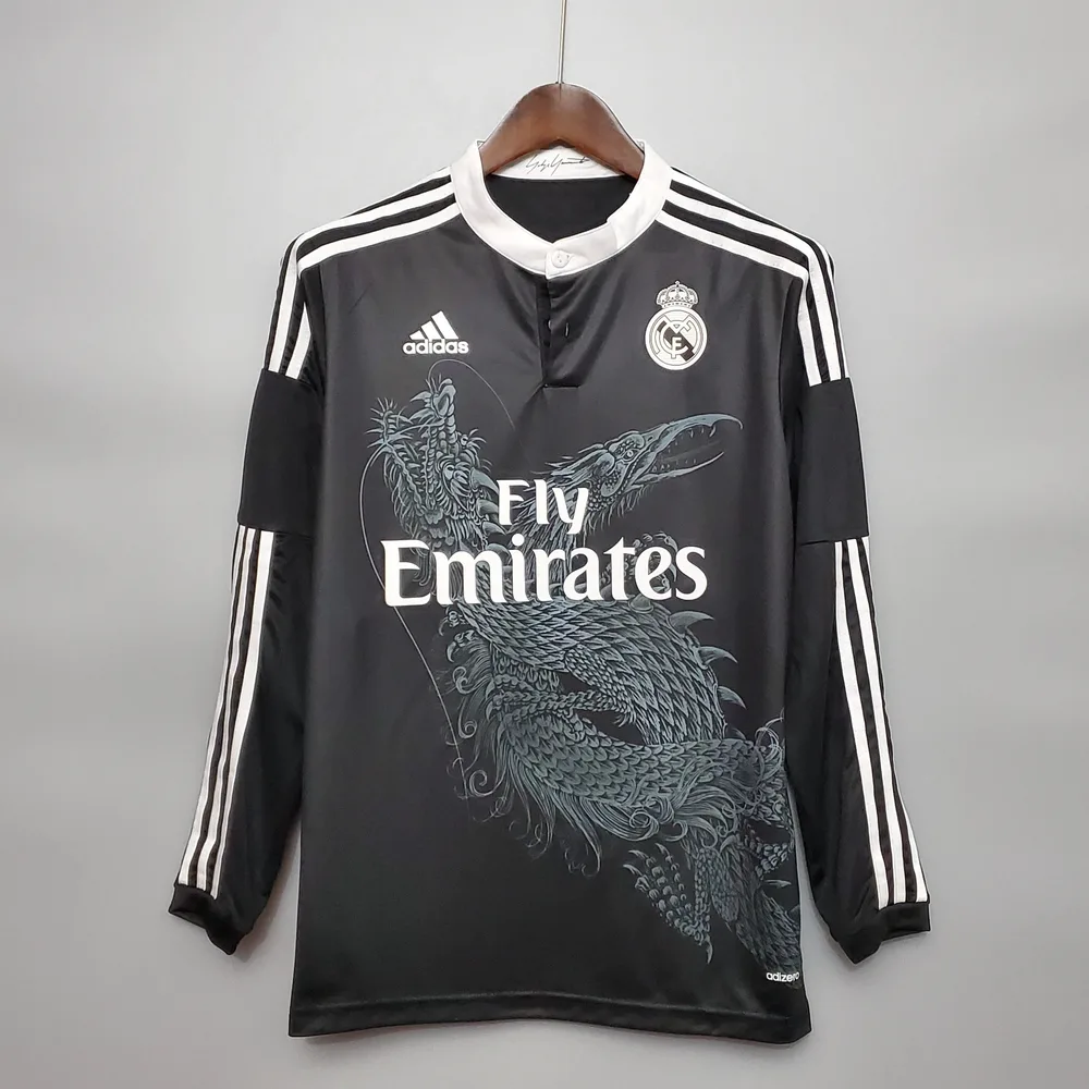 قميص ريال مدريد الرجعي الثالث خارج الأرض طويل الأكمام لموسم 2014/2015 — main view