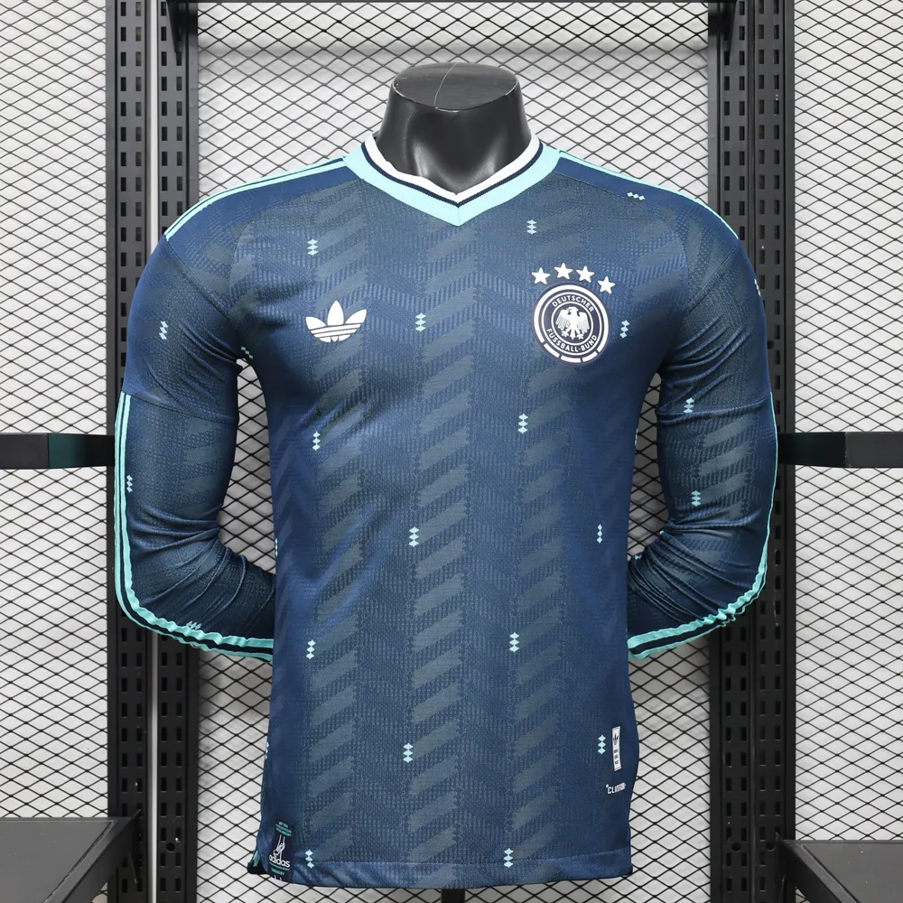 Camisa de Futebol Manga Longa Fora Alemanha 2026 Versão Jogador AAA qualidade fã — main view