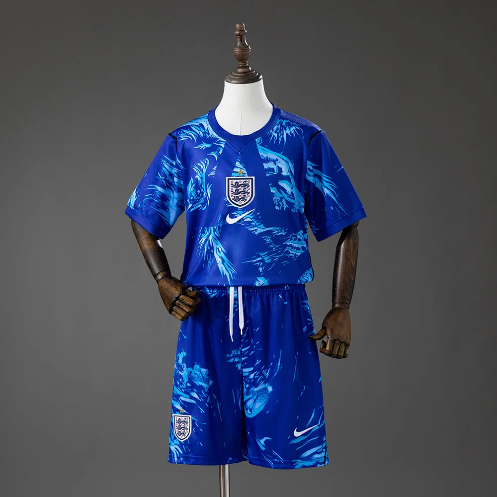 2026 England Goalkeeper -Blue Jersey  Kids Size — main view
