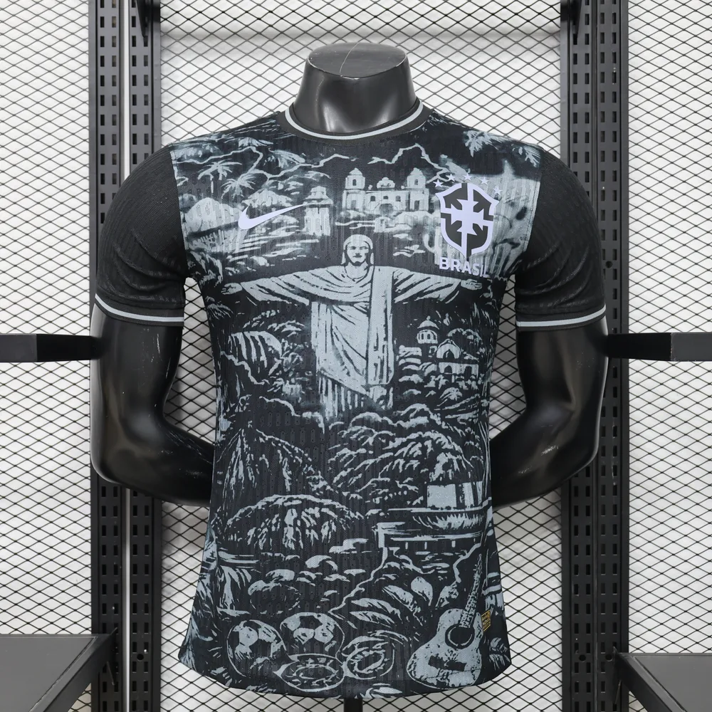 Maillot de football édition spéciale équipe nationale du Brésil version joueur 2026 AAA qualité fan — main view