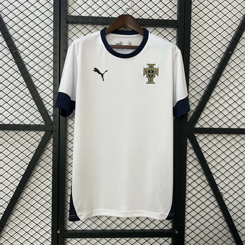 Camisa de Treino Portugal Branca 2025 AAA Grau Fã — main view