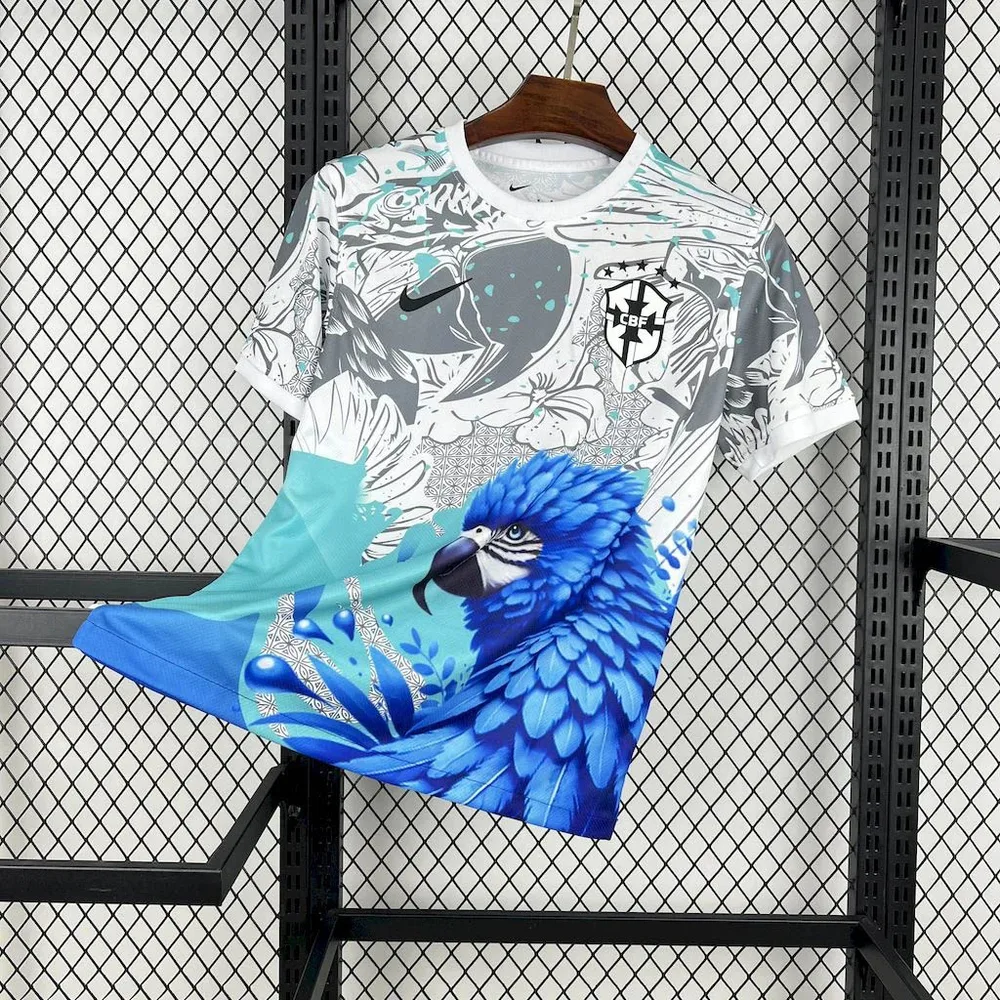 2025 Camiseta de Fútbol Blanca y Azul Edición Especial Brasil AAA calidad aficionado — main view