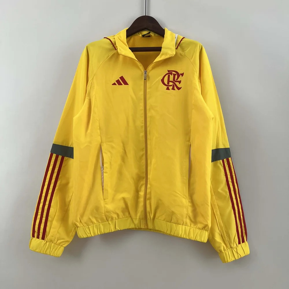 2023 Flamengo Windbreaker yellow Soccer Jersey  — main view