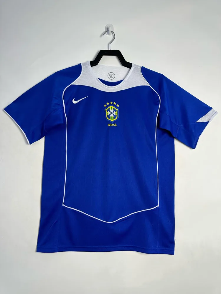 2004 Retro Brasilien Auswärts Fußballtrikot  — main view