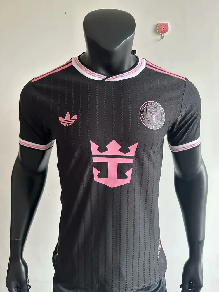 2025/2026 Player Version Inter Miami Zweites Auswärts Schwarzes Fußballtrikot  — main view