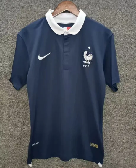 2014 Retro Frankreich Heim-Fußballtrikot   — main view