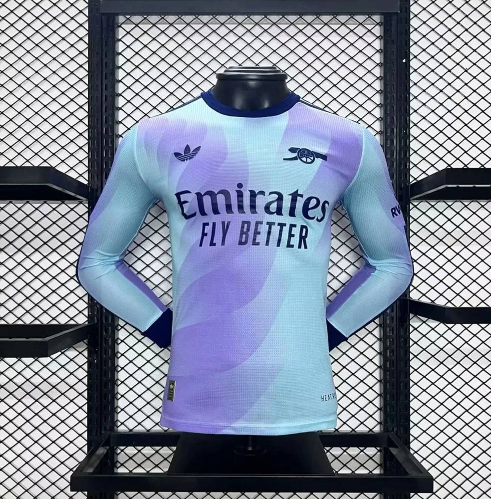 Camiseta de Fútbol 2024/2025 Manga Larga Arsenal Tercera Visitante Versión Jugador  — main view