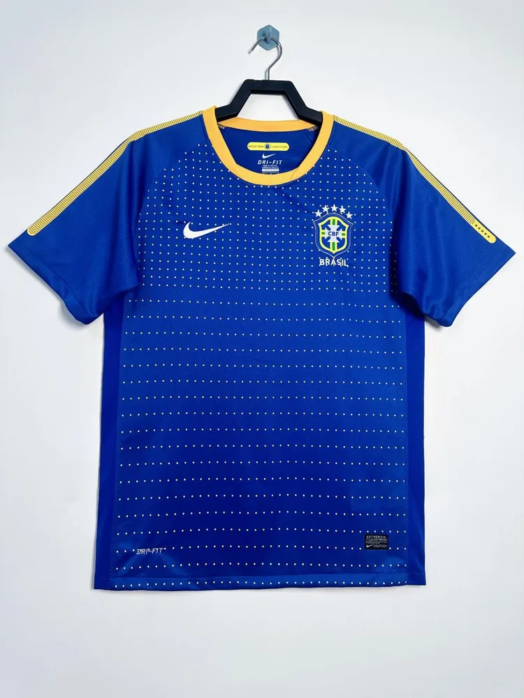 2010 Retro Brazil Away Soccer Jersey  — main view