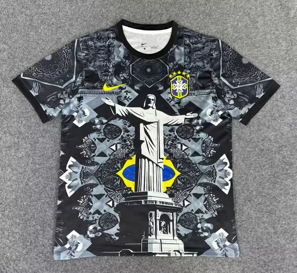 2025/2026 Brazil Goddess Black Football Shirt  — main view