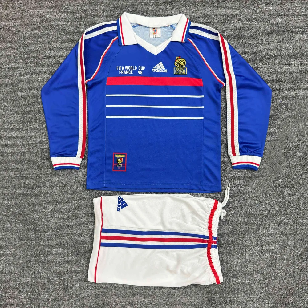 Maillot Domicile Rétro France 1998 Manches Longues  Taille Enfant — main view