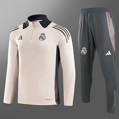Ensemble d'entraînement demi-zip Real Madrid rose 2024/2025  — main view