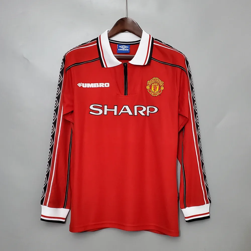 1998-1999 Retro Langarm Manchester United Heimtrikot  — main view