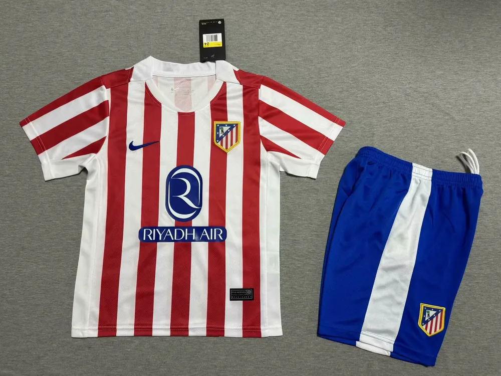 تي شيرت كرة قدم Atletico Madrid المنزلي 2025/2026 جودة تايلاندية مقاس أطفال — main view