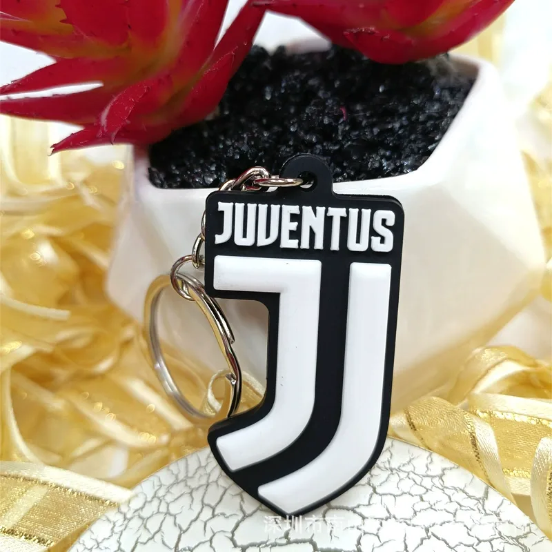 Juventus Fan Football PVC Keychain — main view