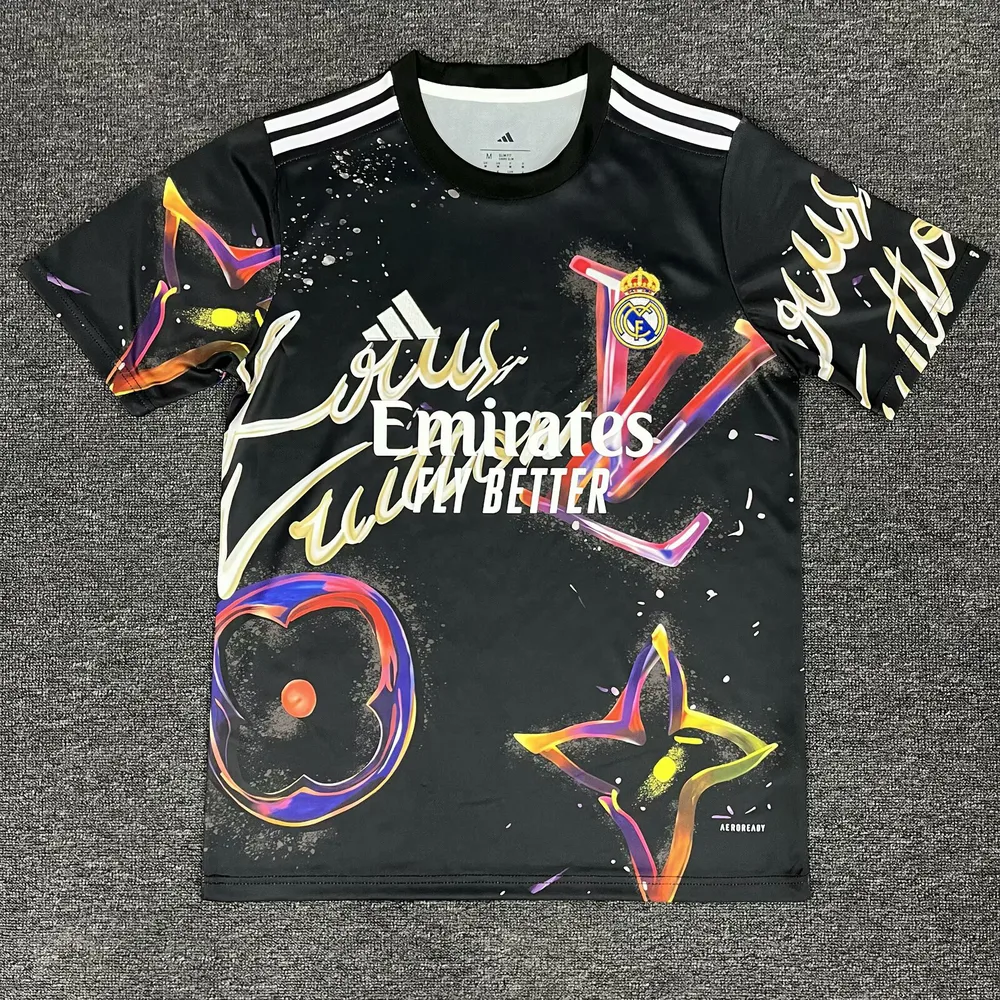 2025/2026 Real Madrid Special Edition Black and red Football Jersey  — main view