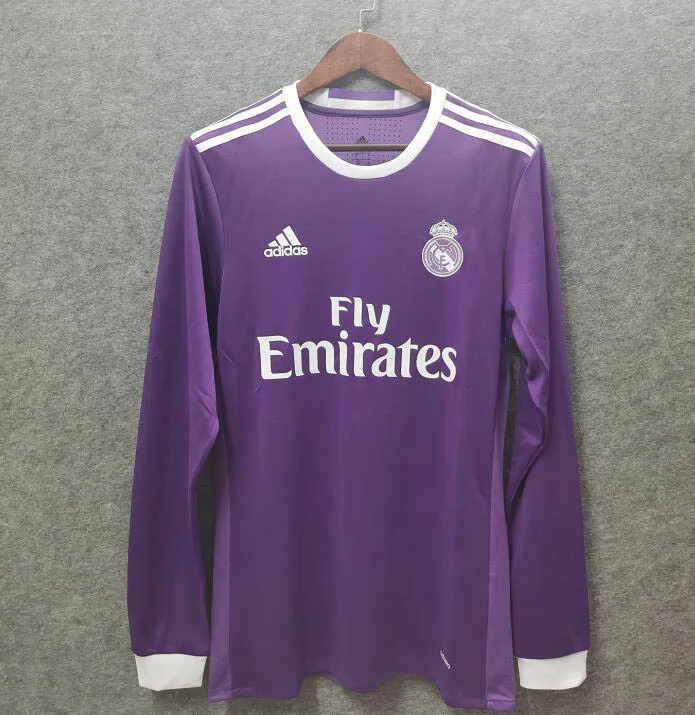 2016/2017 Rétro Manches Longues Real Madrid Extérieur — main view