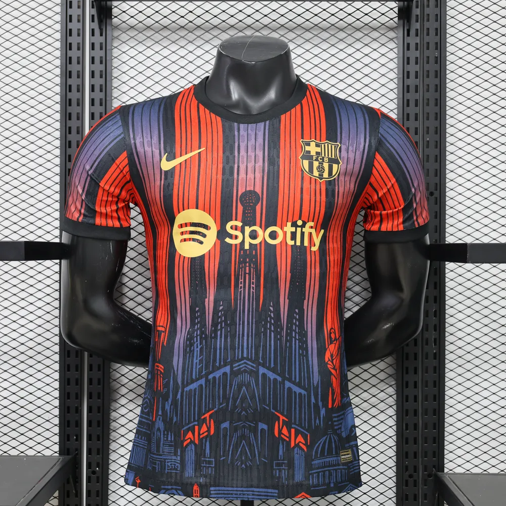 Maillot édition spéciale version joueur Barcelona 2026/2027 Orange Violet Football   — main view