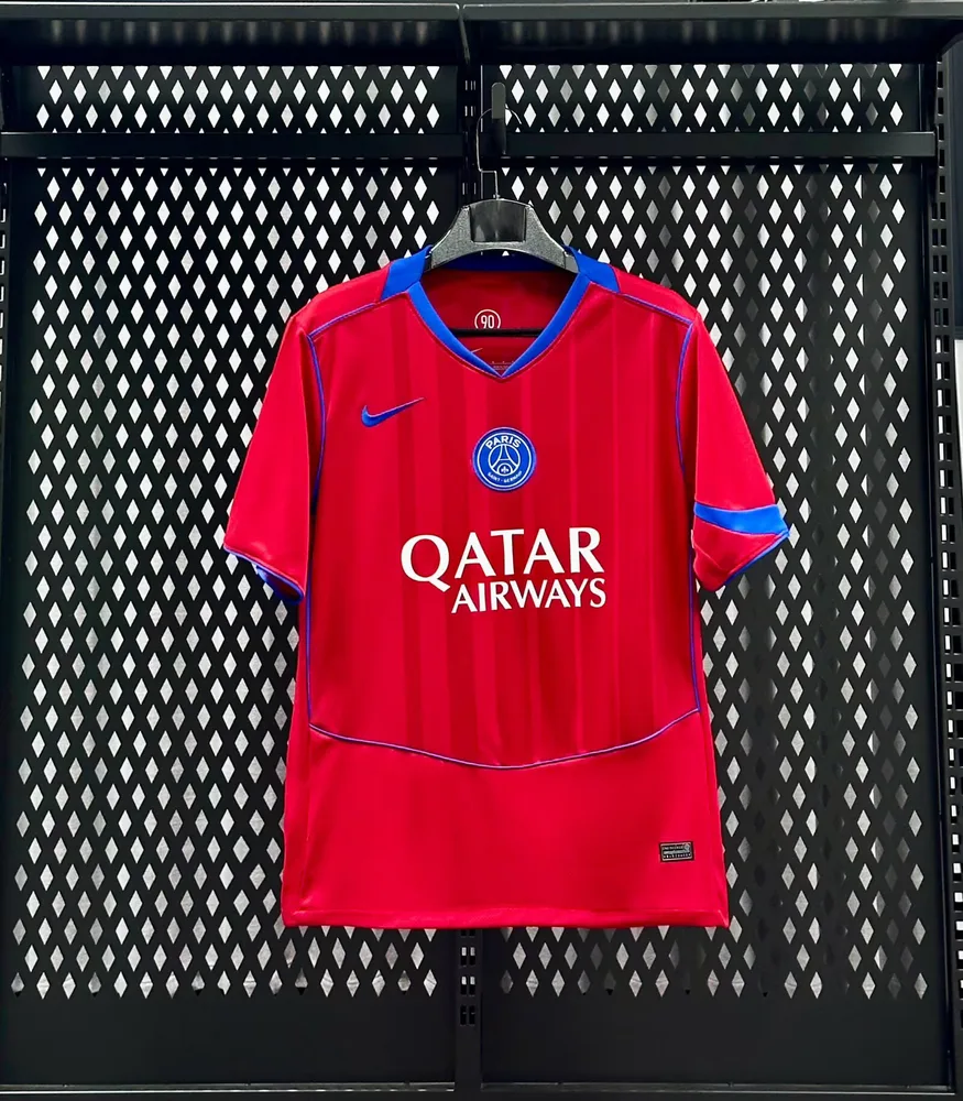2025/2026 Camisa de Futebol Visitante Vermelha do Paris Saint-Germain  — main view