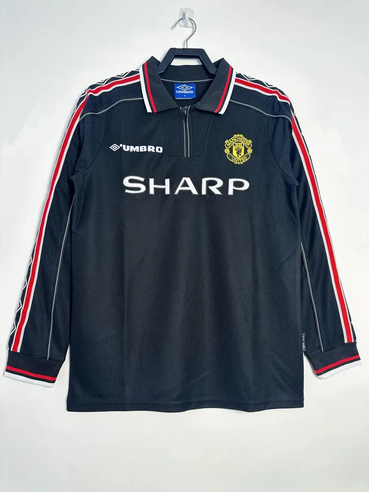 1998-1999 Retro Long Sleeve Manchester United Away Football Shirt  — main view