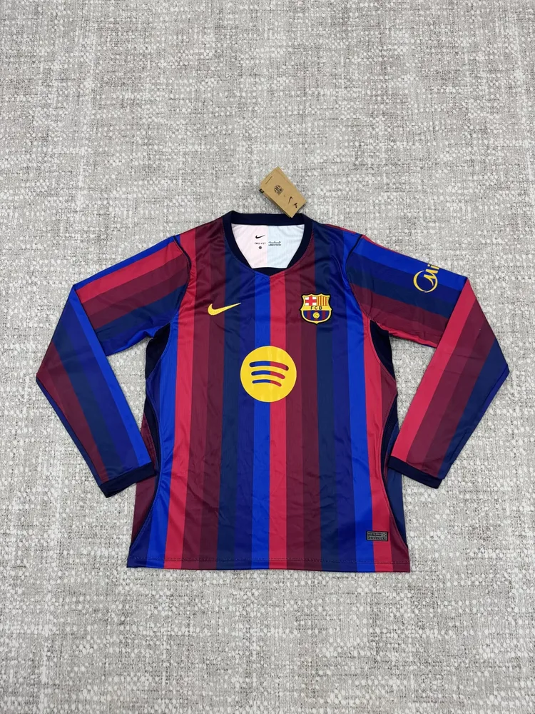 2026/2027 Langarm Barcelona Heimtrikot Fußballtrikot   — main view