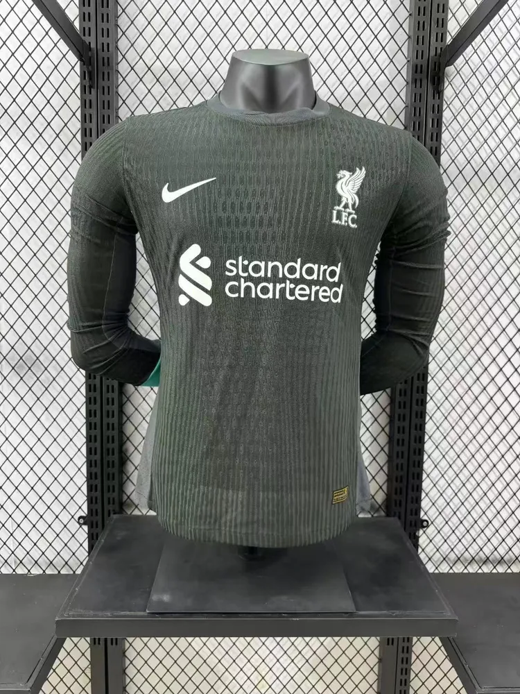 2024/2025 Langarm Liverpool Auswärts Spielerversion Fußballtrikot  — main view