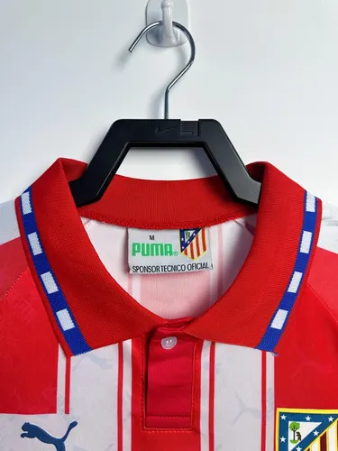 1994/1995 Retro Long sleeve Atletico Madrid Home Soccer Jersey  — view 3