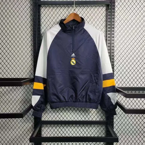 2023 Real Madrid Lässiger Windbreaker (Marineblau) Fußballtrikot AAA fan-gradät